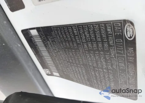 2017 Land Rover Range Rover Sport 3.0L V6 Turbocharged Diesel Hse Td6 из США, поврежденный, VIN SALWR2FK0HA671395